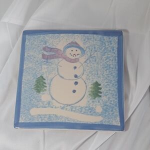 Snowman Holiday Ceramic Tile